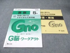 富士出版 小5 グノーブル G脳ワークアウト 算数 17 和差に関するさまざまな文章問題 新版 状態良品 2021 007s2B