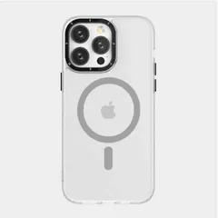 【MagSafe対応】iPhone 16/15/14/13/12/11 Pro Max ケース シリコン クリア ハードケース付き 背面透明 ブラック 耐衝撃 軽量 薄型 ワイヤ