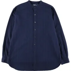 古着 90年代 ラルフローレン Ralph Lauren POLO by Ralph Lauren BERNARD スタンドカラー 織柄 長袖 コットンシャツ/eaa586631