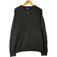 古着 90年代 ラルフローレン Ralph Lauren POLO by Ralph Lauren アルパカ混 Vネック コットンニットセーター メンズM相当/eaa587109