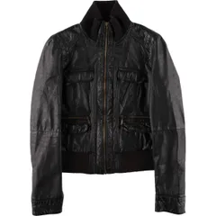 古着 ザラ Zara TRF Leather Collection レザーブルゾンタイプ レザージャケット レディースM相当/eaa583597
