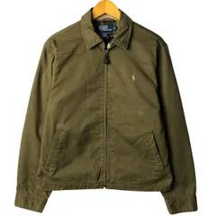 ポロラルフローレン スイングトップ ジップアップ ポニーロゴ カーキ コットン ポロラルフローレン スイングトップ ジップアップ ポニーロゴ カーキ