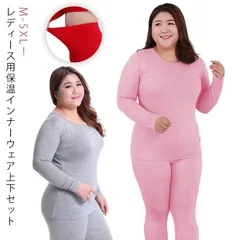 大きいサイズ あったかインナー レディース ヒートテック 上下セット 裏起毛  インナーウェア 長袖 シャツ ロングタイツ 微起毛 防寒 暖かい インナー 秋 冬 あったか 肌着 保温 発熱 下着 冷#shenf3645