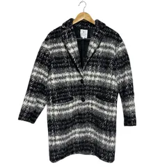 ランバンオンブルー LANVIN en Bleu コート チェック アルパカ混 ウール 長袖 ブラック ホワイト 38 M相当のサムネイル