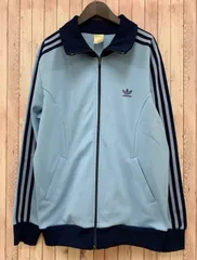 アディダスオリジナルス adidas originals トラックジャケット ジャージ ジップアップ ライン M 水色 MK11