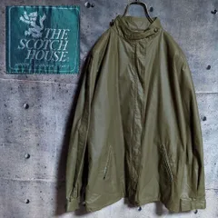 THE SCOTCH HOUSE カーキ ミリタリー スイングトップ コットン スコッチハウス ブルゾン オイルドコットン風 ジャケット Lサイズ