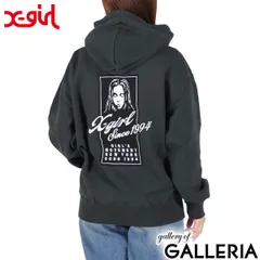 エックスガール パーカー レディース ジップ薄手 X-girl 秋 冬 大きめ ブランド ジップアップ スウェットパーカ 綿 フーディー ストリート トップス FACE BOX PATCH ZIP UP SWEAT HOODIE 105253012005