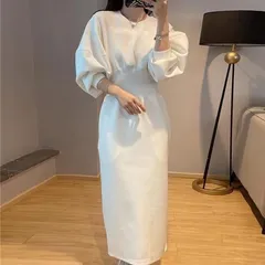 ワンピース レディース 秋 秋ワンピ 秋冬 春 ポンチ素材 ウエストデザイン ストレート 着痩せ 骨格ウェーブ 骨格ストレート 骨格ナチュラル ワンピ ポケット