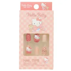 【メール便】ハローキティ コスメ雑貨 ネイルチップ チェック サンリオ サンタン ネイルアート 付け爪 キャラクター グッズ 