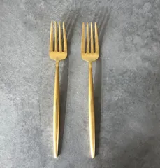 【アウトレット品】Cutipol クチポール MOON マットゴールド デザートフォーク 2点セット