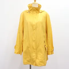 IT0O93K1Y4ZC BURBERRY LONDON バーバリー ロンドン コート アウター トップス 麻 リネン イエロー 黄 レディース サイズ46