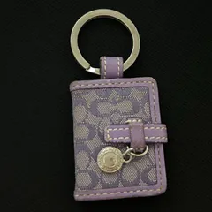 COACH キーリング パスケースチャーム パープル / COACH Key Ring Mini Case Charm Purple 1104008