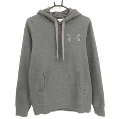 アンダーアーマー パーカー 杢ダークグレー フード裏柄 裏起毛 胸元ロゴ メンズ SM ゴルフウェア UNDER ARMOUR