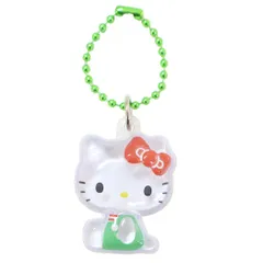 【メール便】ハローキティ キーホルダー ぷっくりったいプチボールチェーン グリーン サンリオ プレゼント キャラクター グッズ 