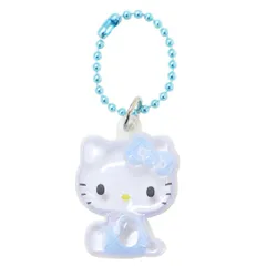 【メール便】ハローキティ キーホルダー ぷっくりったいプチボールチェーン キルトブルー サンリオ プレゼント キャラクター グッズ 