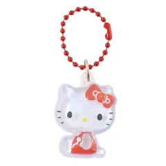 【メール便】ハローキティ キーホルダー ぷっくりったいプチボールチェーン レッド サンリオ プレゼント キャラクター グッズ 