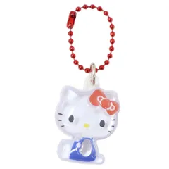 【メール便】ハローキティ キーホルダー ぷっくりったいプチボールチェーン ブルー サンリオ プレゼント キャラクター グッズ 