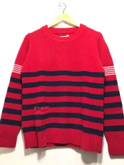 101140 BLUEBLUE ウール ボーダー ニット 2 M レッド ネイビー セーター ブルーブルー