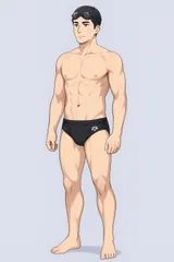 H414セールは1月末まで！アリーナ♪シンプルなブラックの男子競泳水着♪フィットネスやトレーニングにも♪サイズｌ