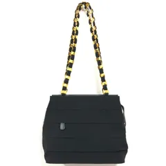 【美品!!送料無料!!】 Salvatore Ferragamo サルバトーレ フェラガモ ヴァラ チェーン トートバッグ ショルダーバッグ AU-21 5252 ブラック キャンバス レディース