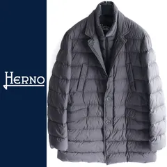 dt159●貴重な56●52や54の方も●HERNOヘルノ●名品LEGEND●レイヤードダウンコート●メンズ