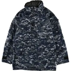 古着 米軍実品 U.S.NAVY 迷彩柄 NWU デジタルカモ ミリタリー ゴアテックスパーカー USA製 SMALL LONG メンズS相当/evb032292