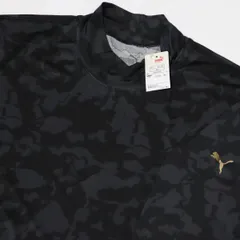 ○送料390円可能商品 プーマ PUMA 新品 メンズ ストレッチ 長袖 ハイネック シャツ インナー カモフラ 黒 [5SPU102-BLK-M] 三 壱★QWER