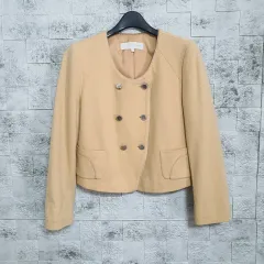 オリーブ デ オリーブ クロップド ウール ジャケット