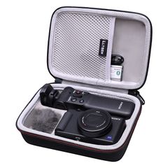 [Limited Quantity] Vlogger Accessory Kit: Tripod and Microphone Fitted Hard Case for ZV-1 Camera - LTGEM Sony Travel Protective Carry Storage Bag