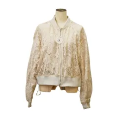 アースミュージックアンドエコロジー earth music & ecology ジャケット リバーシブル 花刺繍 Fサイズ アイボリー レディース F-L8460