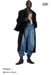 Y/PROJECT ブラック バナナジーンズ　デニムパンツ PRANK PROJECT ジーンズ デニム デニムパンツ ハイウエストバナナ