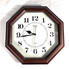 SEIKO 八角形掛時計 茶色 - メルカリ