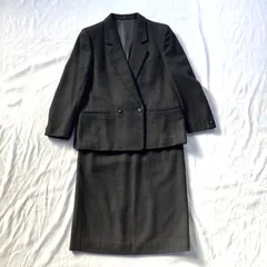 BURBERRYS バーバリーズ ヴィンテージ スーツ ダブルジャケット ウール カシミヤ混 ブラック サイズ11AR オールド アーカイブ