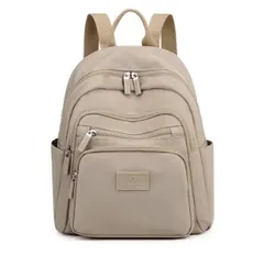 新品未使用  リュック レディース 通勤 小さめ 旅行 50代 きれいめ 軽量 アウトドア  大容量 防水 B5 おしゃれ かわいい 女子 女性 軽い ナイロン リュックサック カジュアル 女の子 中学生 30代 40代 シンプル 多機能 コンパクト ベージュ