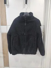 ザラキッズ ブラック フリース ジップアップ アウター