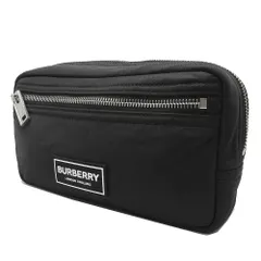【新品】バーバリー 8090576 BLACK (ブラック) ポーチ BURBERRY LONDON ナイロン ロゴ アンティーク調金具 マルチポーチ ブティック メンズ レディースのサムネイル