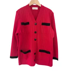 新品♡　イヴサンローラン　ウール100%　柄　ニットカーディガン　レディース　M 2025年最新】イヴサンローラン カーディガンの人気アイテム - メルカリ