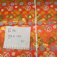 高級金ラン 赤色系毬柄 F-4