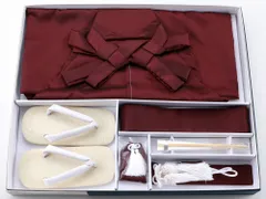 男の子 七五三 袴セット 紐下60cm 6点セット ワインレッド 箱入り dk-24