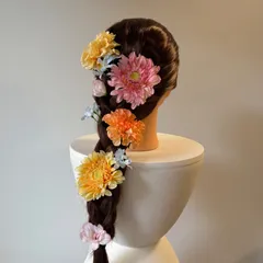 色とりどりのお花ヘッドパーツ｜ウェディング・前撮り・和装に
