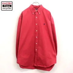 00s RALPH LAUREN 無地 ボタンダウン BLAKE 長袖シャツ メンズ 表記Lサイズ