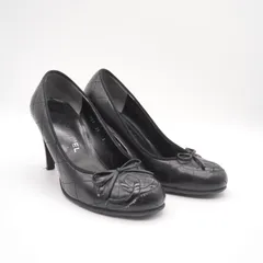 CHANEL ココマーク パンプス レザー ブラック シャネル