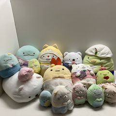 ◆ [정크품] san-x 산엑스 15점 정리 상품 스미코구라시 봉제인형 도카게 시로쿠마 고양이 펭귄? 새우 후라이의 꼬리 등 현상품 4.3kg
