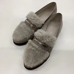 48MS0050 中古美品 ダイアナ DIANA ファー付きビットローファー  ベージュ 23.0㎝ 日本製