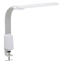 【新品・7営業日以内発送】オーム電機 LTC-LS20BC-WD LEDデスクランプ クランプ式／3段階調光／550 lm／昼光色／6．8W／専用ACアダプター／ホワイト LTCLS20BCWD【沖縄離島販売不可】