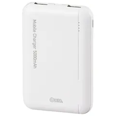 【新品・7営業日以内発送】オーム電機 SMP-JV52W モバイルチャージャー Type－A×2、Type－C、micro－B／5000mAh／ホワイト SMPJV52W【沖縄離島販売不可】