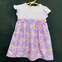 新品タグ付き ディズニープリンセス ラプンチェル ワンピース 紫色 100サイズ 女の子 子供 半袖/301835在★12