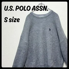 U.S.POLO ASSN ニット セーター トップス グレー Sサイズ  メンズ 古着