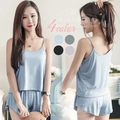 パジャマ ルームウェア キャミソール キャミ ショート パンツ ショーパン 2点セット 上下セット セットアップ 部屋着 寝巻き ネグリジェ ランジェリー 下着 CCJJF1104P182