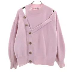 SNIDEL スナイデル 長袖 オープンショルダーボタン ニット F ピンク プルオーバー セーター レディース 古着